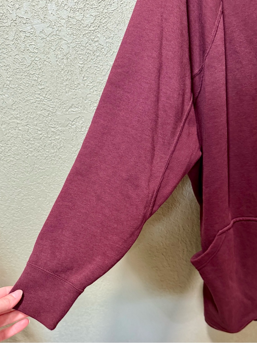 Nike Women's Open-Front Maroon Cardigan with Logo has pockets 3X - Picture 5 of 6